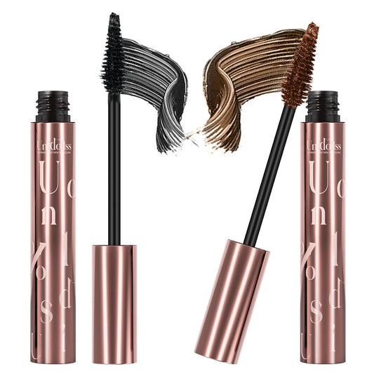 Unidollss Tubing Mascara Volume and Length Black & Brown 2Pcs Set Lengthening Long Lasting All Day, No Smudging, No Clumping, Washable Tubing Mascara for 30+ Women, Gluten-free Safe for Sensitive Eyes