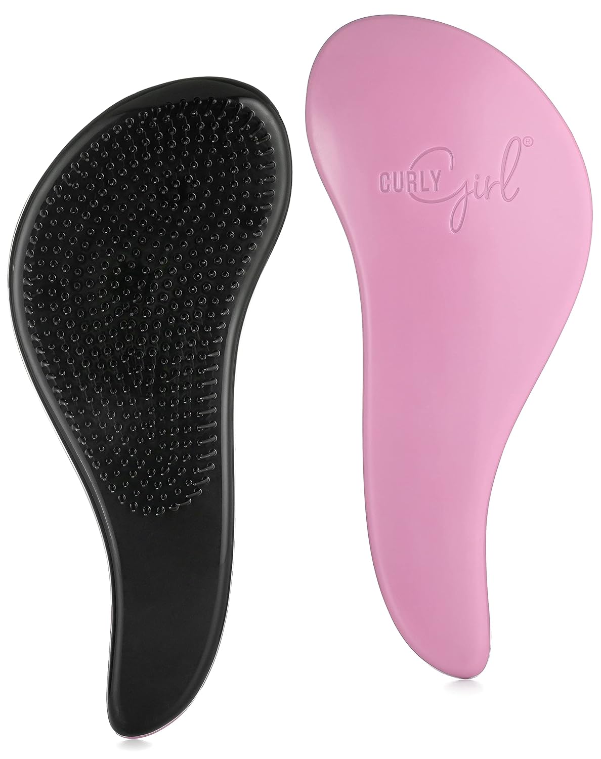 Curly Girl Breeze Thru Detangling Brush | Hair Detangler Hairbrush for Adults & Kids | Gets Rid of Tangles & Knots in Natural, Curly, Straight, Wet or Dry Hair (Pink)