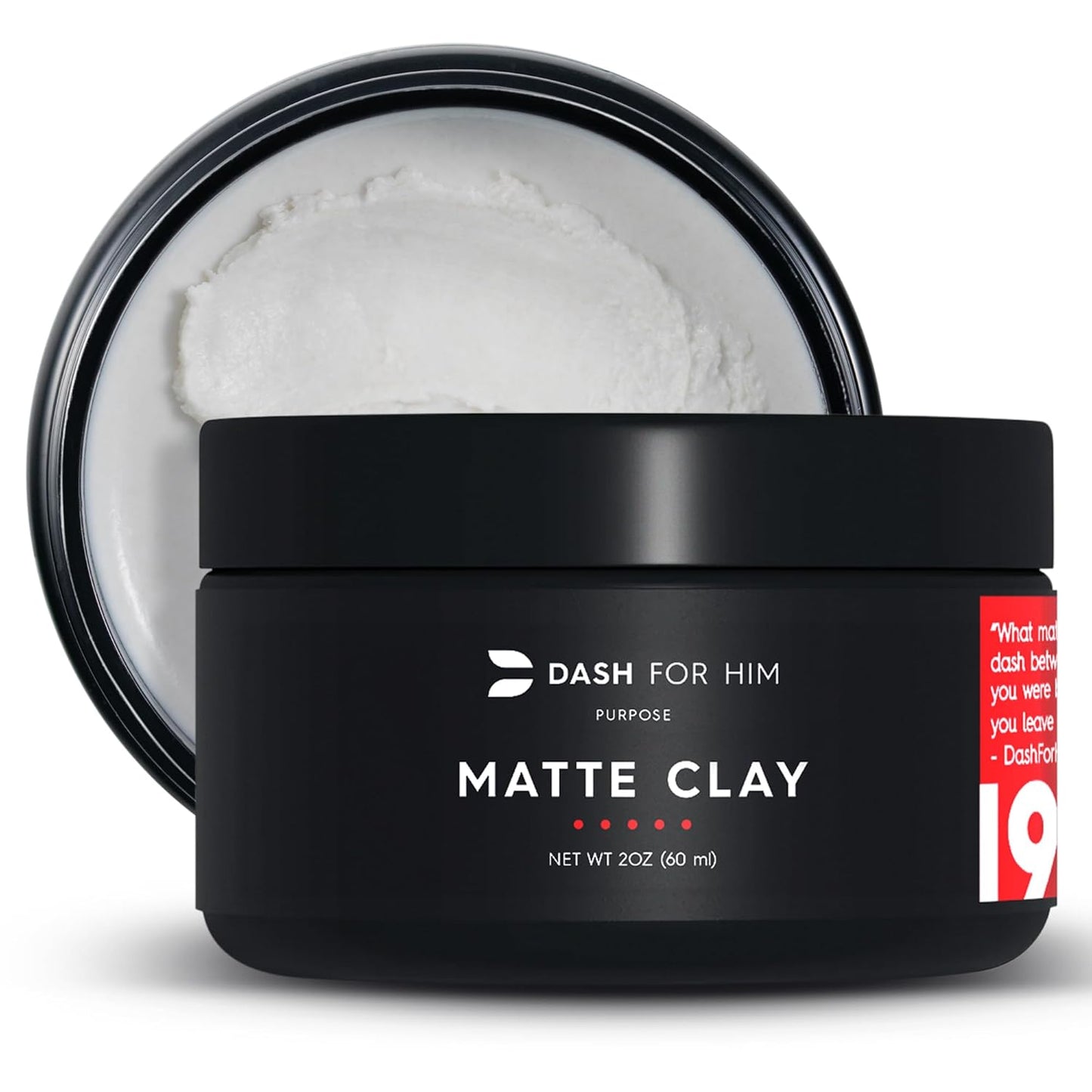 Hair Clay for Men – Matte Finish | Medium Hold, Adds Volume & Texture | Clean Ingredients, Non-Greasy & Easy to Wash Out | Barber-Grade Men’s Styling Clay | Made in the USA – 2oz