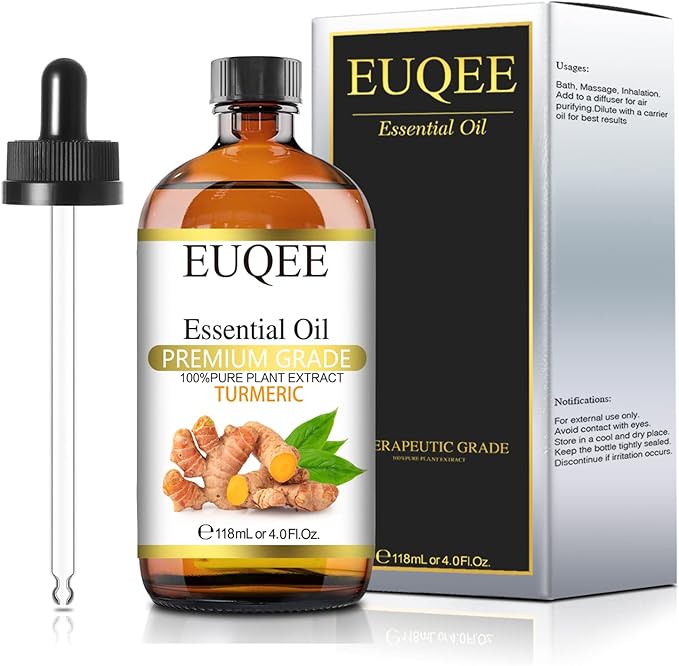 Turmeric Essential Oil 118 ml Pure Turmeric Essential Oil for Diffusers, Candle Making, DIY Soap - 4Fl. Oz