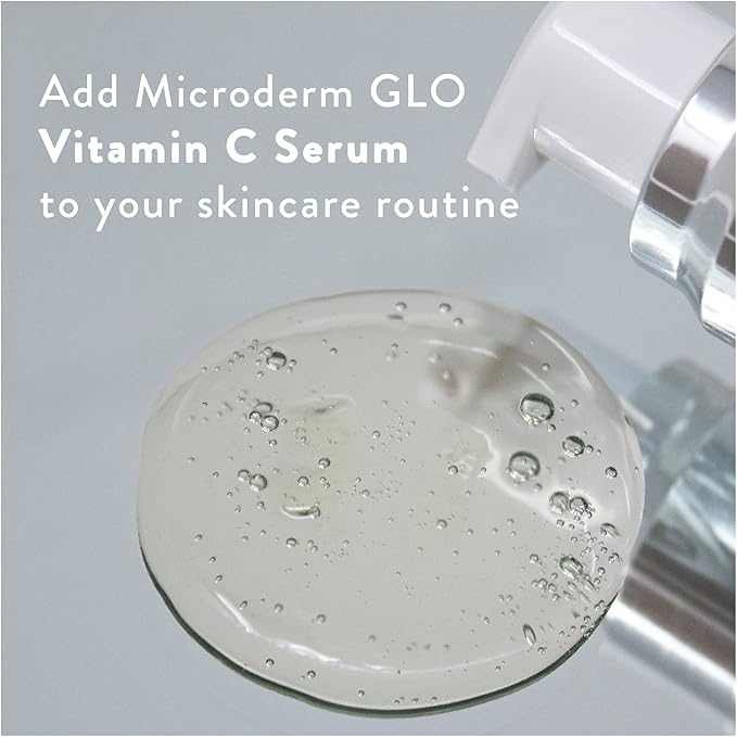 Microderm GLO - Vitamin C Serum, Professional Brightening Facial Skin Serum, with Advanced Collagen Boosting Anti-Aging Vitamin C & E, to Help Skin Look More Firm, Even Textured, and Radiant, 1 Oz