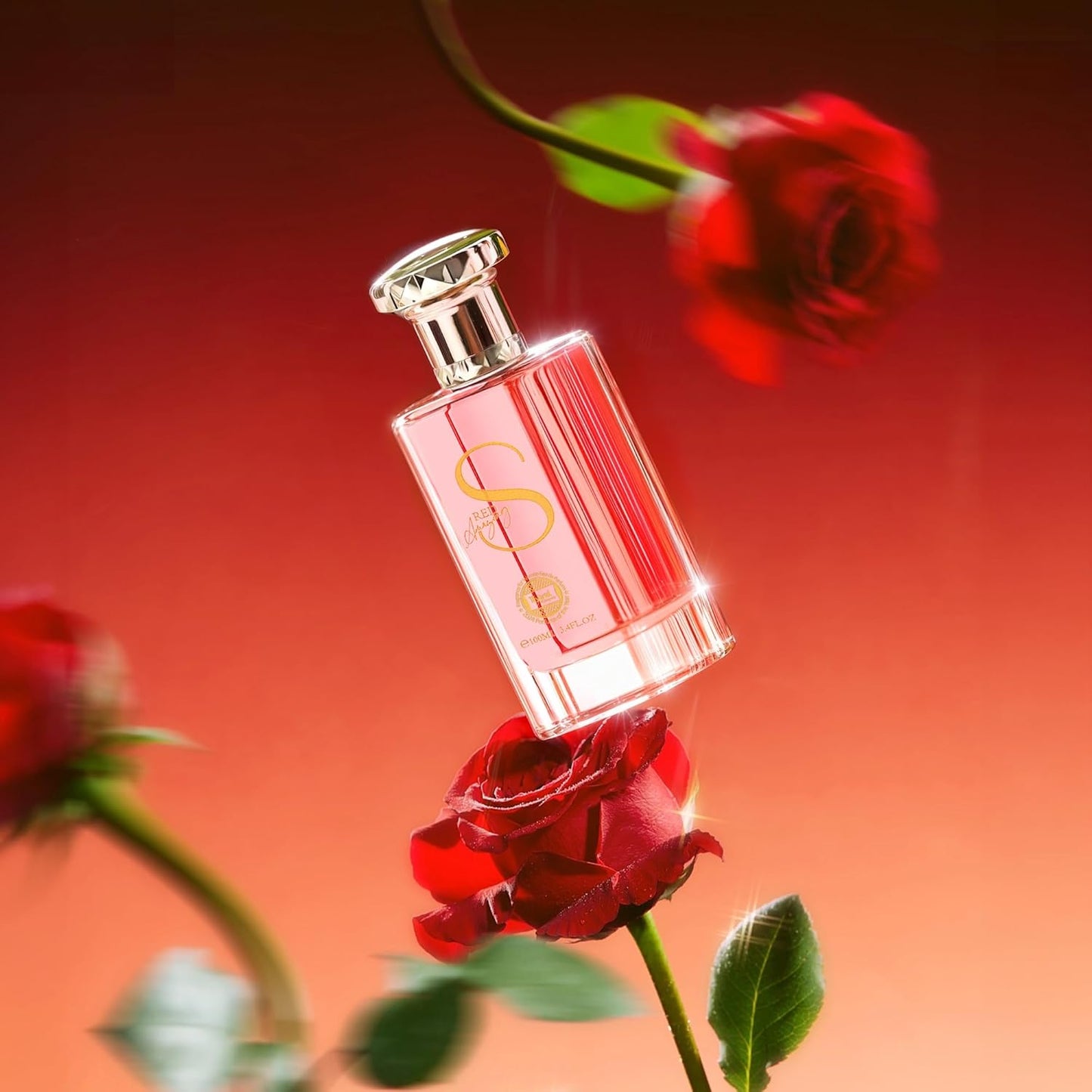 Hybrid & Company Women Amazing Red Pour Femme Eau De Parfum Vaporisateur Natural Spray 3.4 Fl Oz