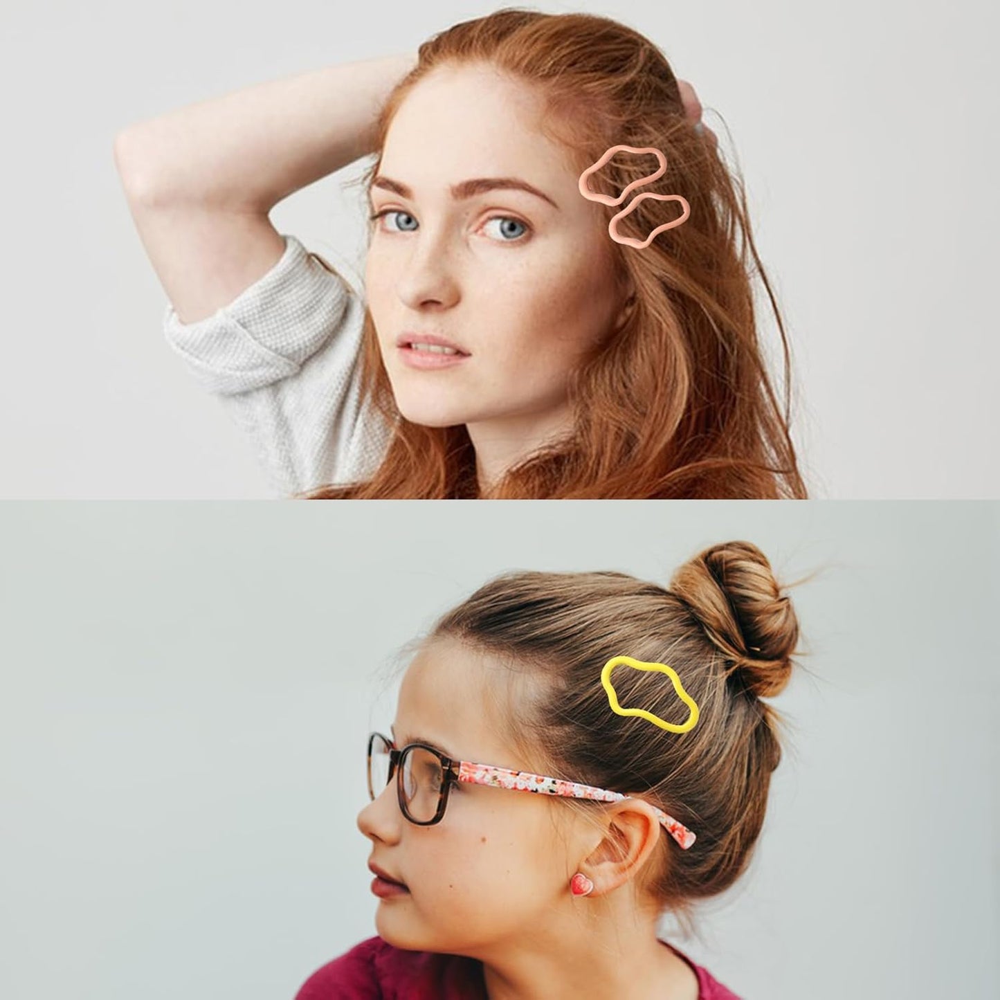 20PCS Cloud Shape Hair Clips, 2.68 Inch Non-slip Metal Hair Barrettes, Colorful Cute Hairpins, for Women and Girls Hair Styling Accessories