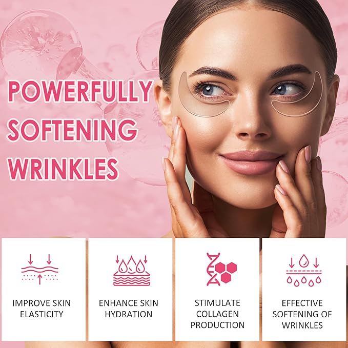 16 PCS Reusable Under Eye Patches for Wrinkles | Topical Gel Eye Pads for Dark Circles and Eye Bags | Anti-Wrinkle Treatment for Face and Under Eyes | Overnight Eye Patches | Under Eye Pads