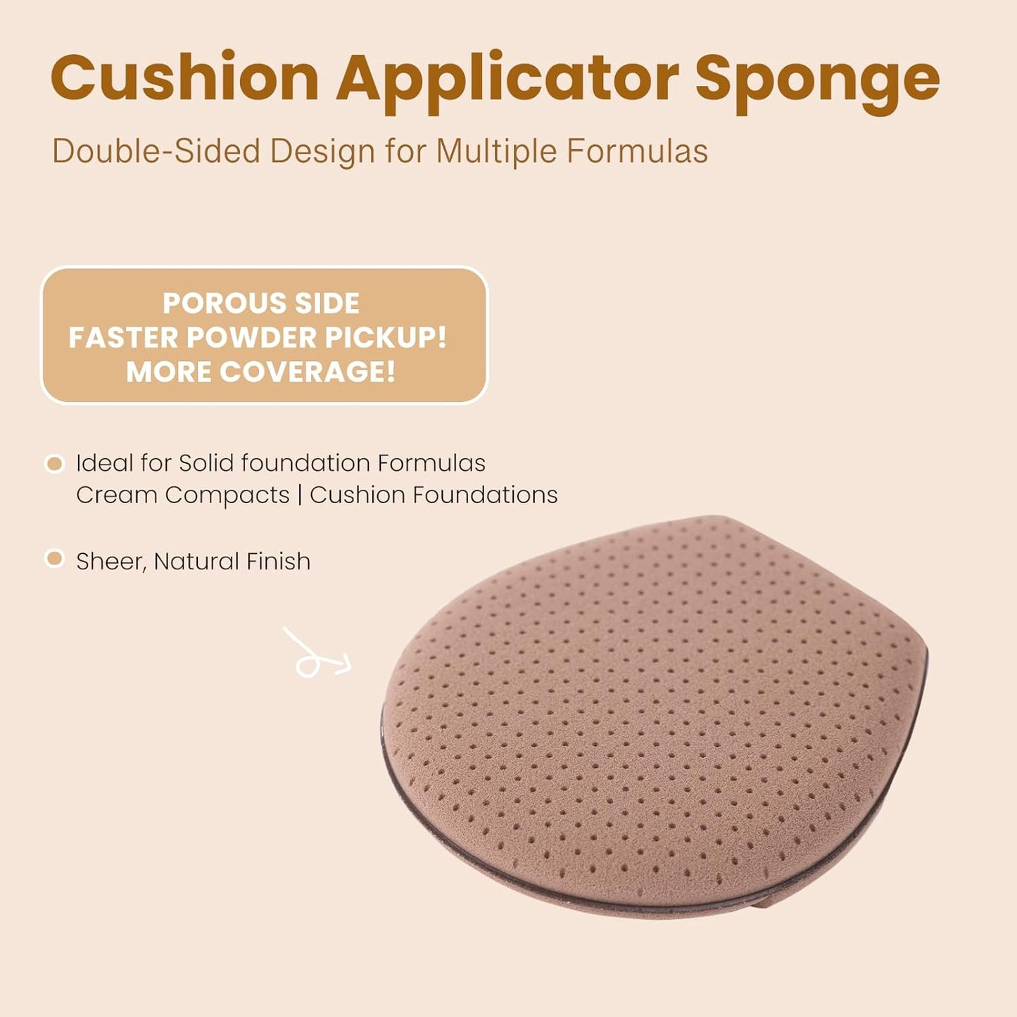 Momo's Workshop Makeup Sponge Puff, Large Beauty Puff for Quick Flawless Makeup, Concealer Puff for Liquid & Cream Foundation 3pcs