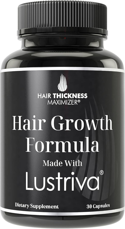 Lustriva Hair Growth Supplement - Clinically Proven in A Double-Blind Study for Hair Growth and Skin. for Both Women and Men. Enhanced with Biotin 10000mcg for Max Results