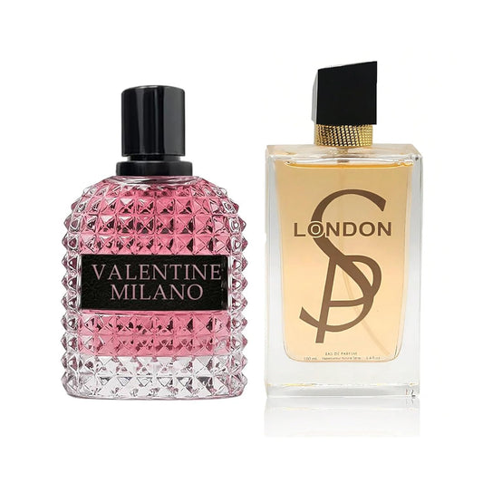 Women's Perfume Combo Set Milano Women&London Floral Fruity Fragrance Eau De Parfum Elegant 100ml Bottle Natural Spray Each for Daily Used