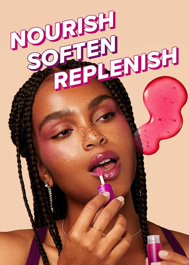 I DEW CARE Hydrogel Eye Patch - Starlit Kitten, 5 EA + Lip Oil Gloss - Glow Easy, 0.12 Fl Oz Bundle