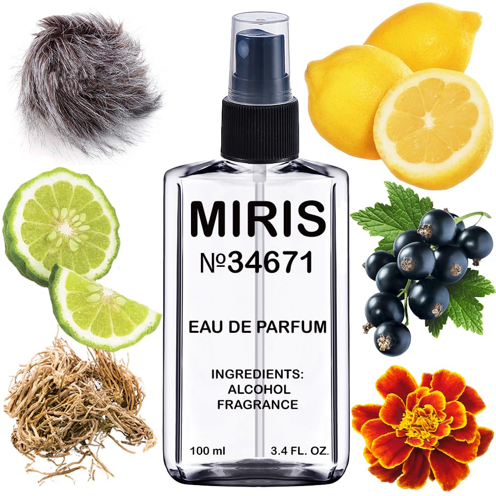 MIRIS No. 34671, Inspired by Bal D Afrique, Long-Lasting Unisex Eau de Parfum for Women & Men, Spray 3.4 Fl Oz / 100 ml