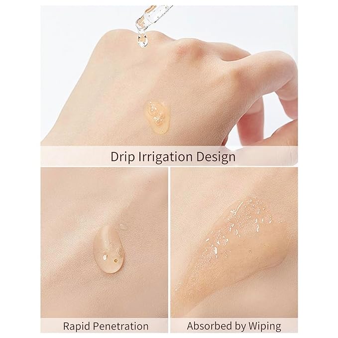 BLUE LOVE 2PC 24K Gold Foil Hyaluronic Acid Serum for Women & Men - Anti-Aging Essence for Deep Moisturization and Dark Spot Reduction - Radiant Skin Care Solution