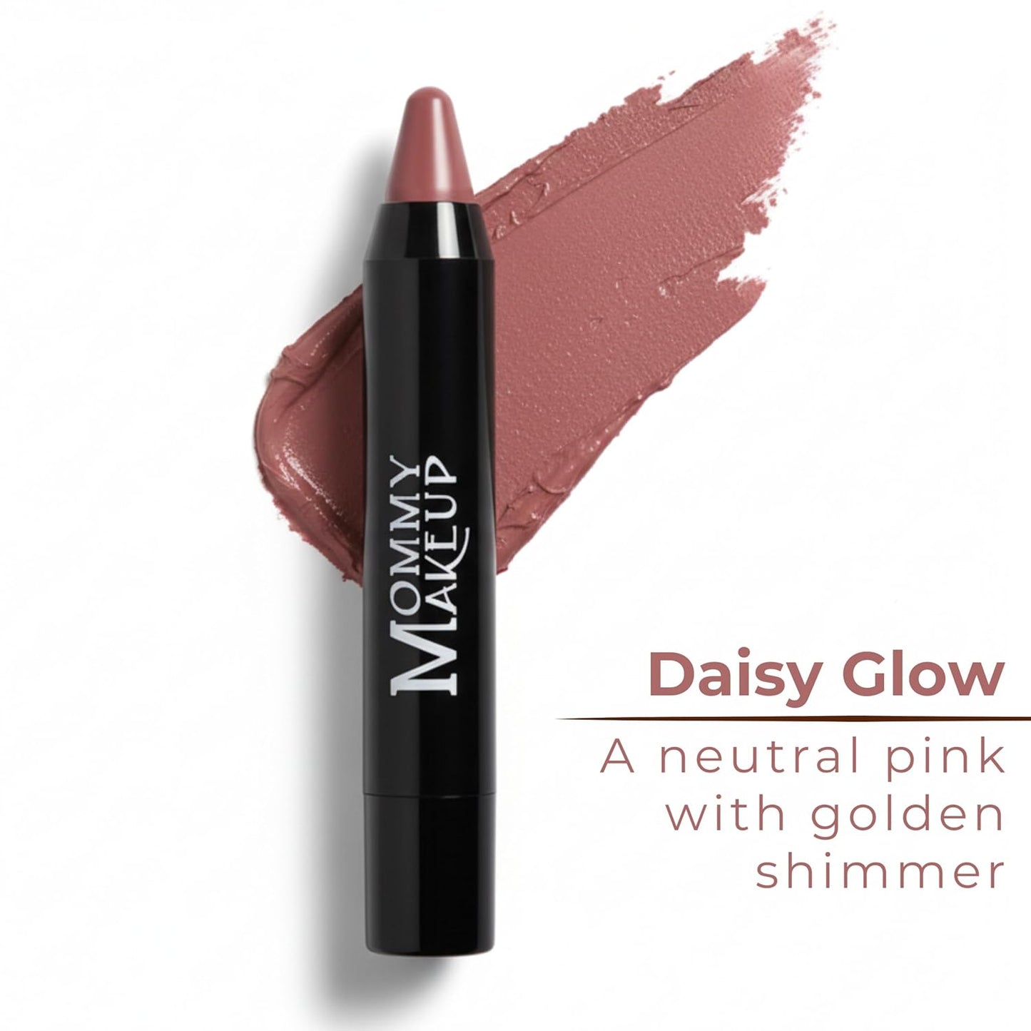 Mommy Makeup Triple Sticks Lipstick, Cream Blush & Teatment All-In-One with Shea & Cocoa Butter - Soft & Creamy Moisturizing Lip Crayon For Lips & Cheeks (Daisy Glow)