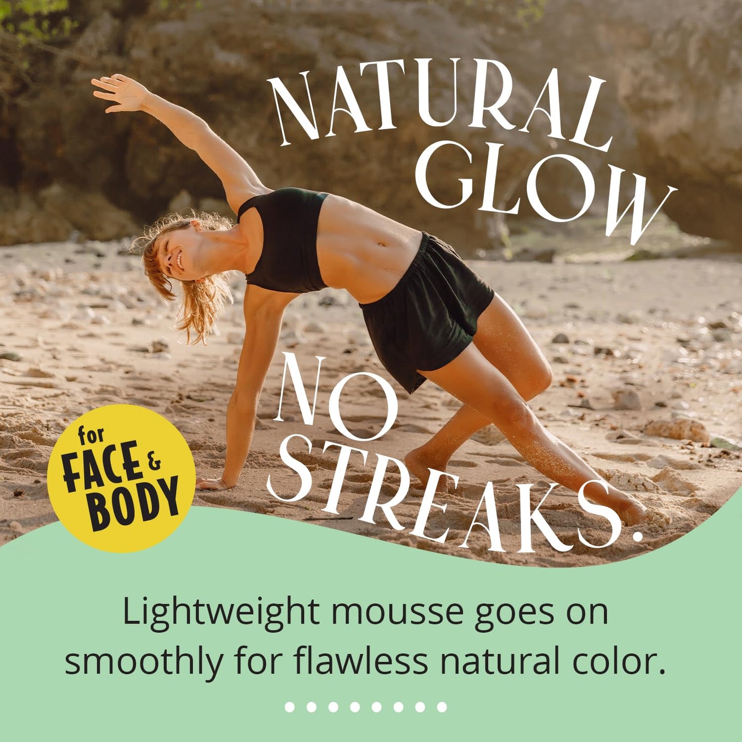 Skinerals Extra Dark Self Tanner Mousse, Organic Sunless Tanning Foam for Face & Body, Ultra Dark, Streak-Free, Quick-Drying, Long-Lasting Natural Looking Fake Tan, 8 oz, Onyx