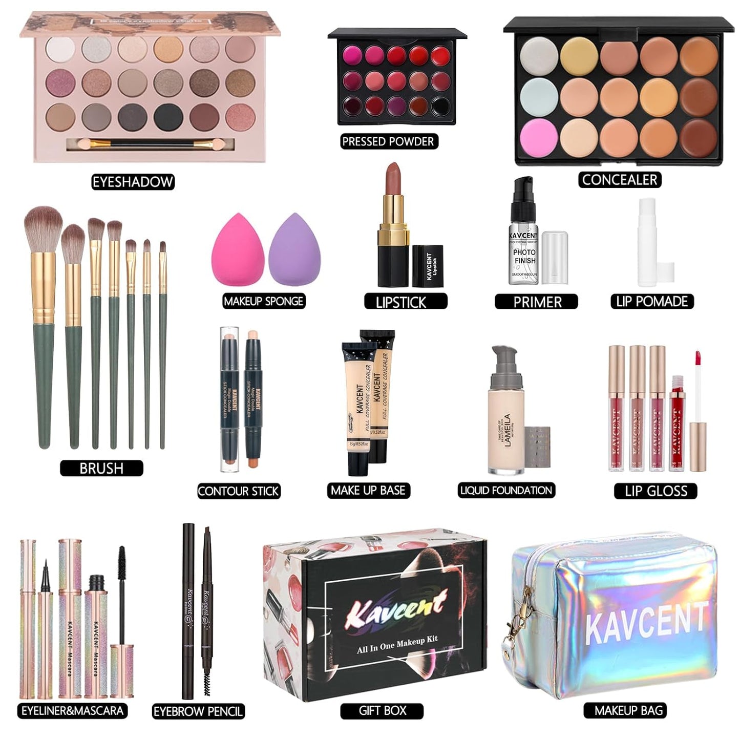 Makeup Sets for Teens Makeup Kit for Women Full Kit Makeup set Makeup Kit Eyeshadow Palette Foundation Makeup Gift Set for Women Teenager Teen Girls