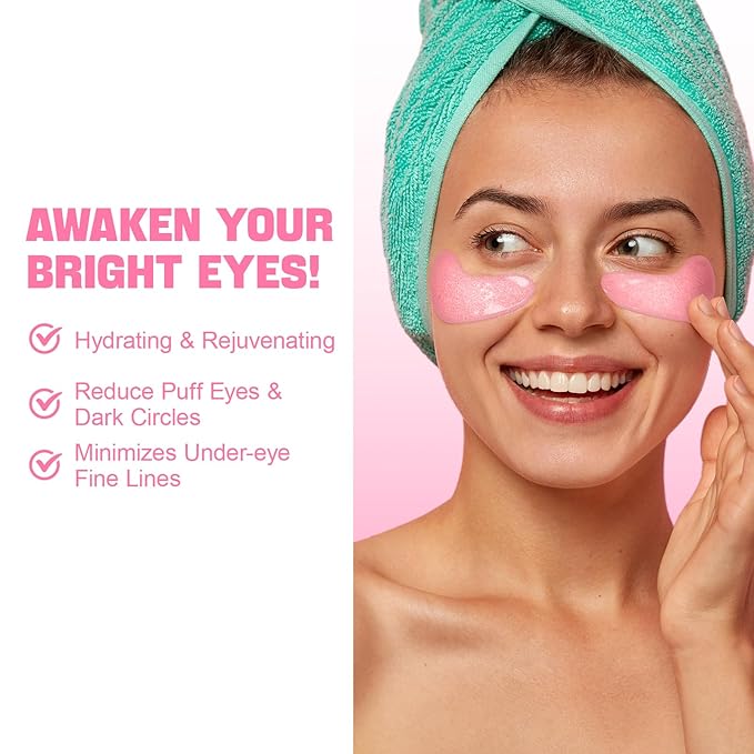 ZealSea Under Eye Patches for Puffy Eyes and Dark Circles (Collagen, 20pairs), Anti-wrinkle Patches, Eye Bags Remover for Women, Eye Masks-Pads-Gels for Spa Party Christmas Gifts, Vegan Cruelty-Free