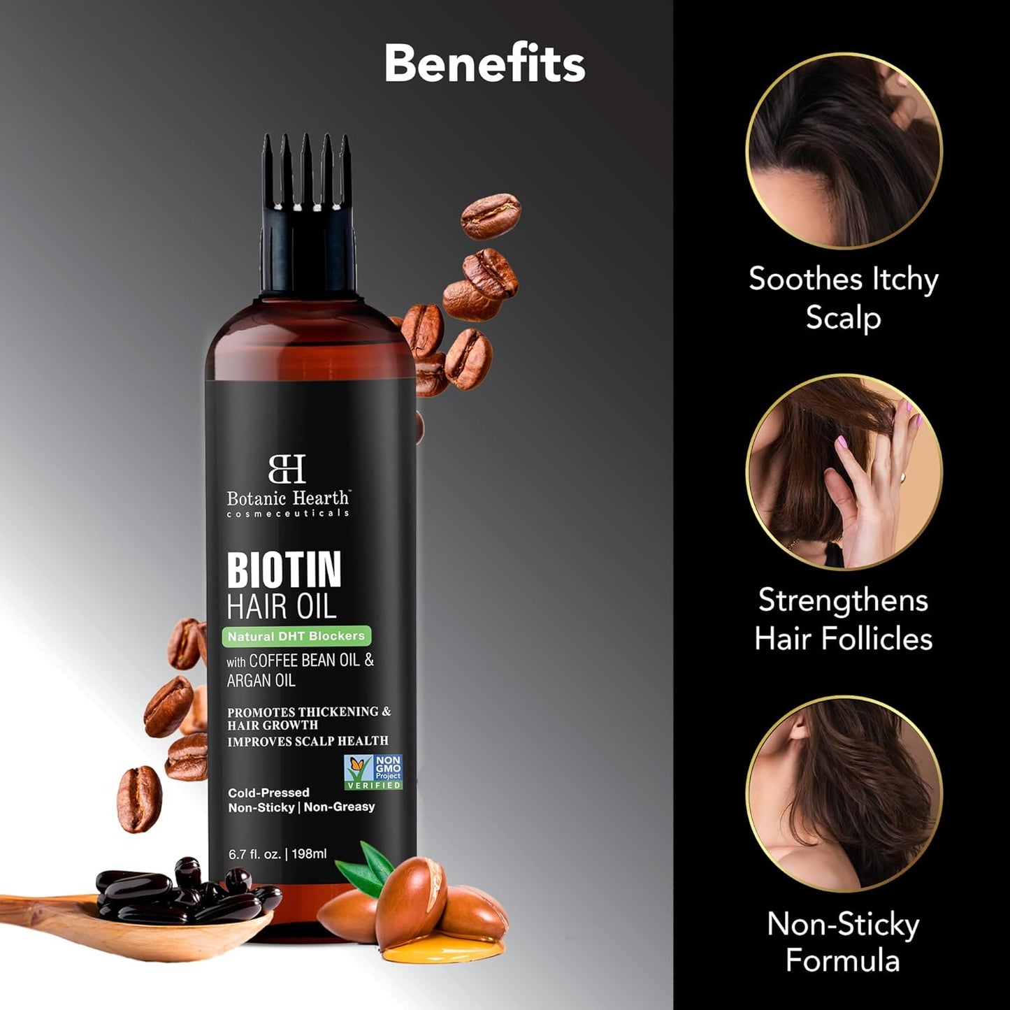 Botanic Hearth Biotin Oil For Hair Growth (6.7 fl oz)| Nourishing And Strengthening Hair Treatment For Thicker, Healthier|Looking Hair | Paraben Free | Suitable For All Hair Types