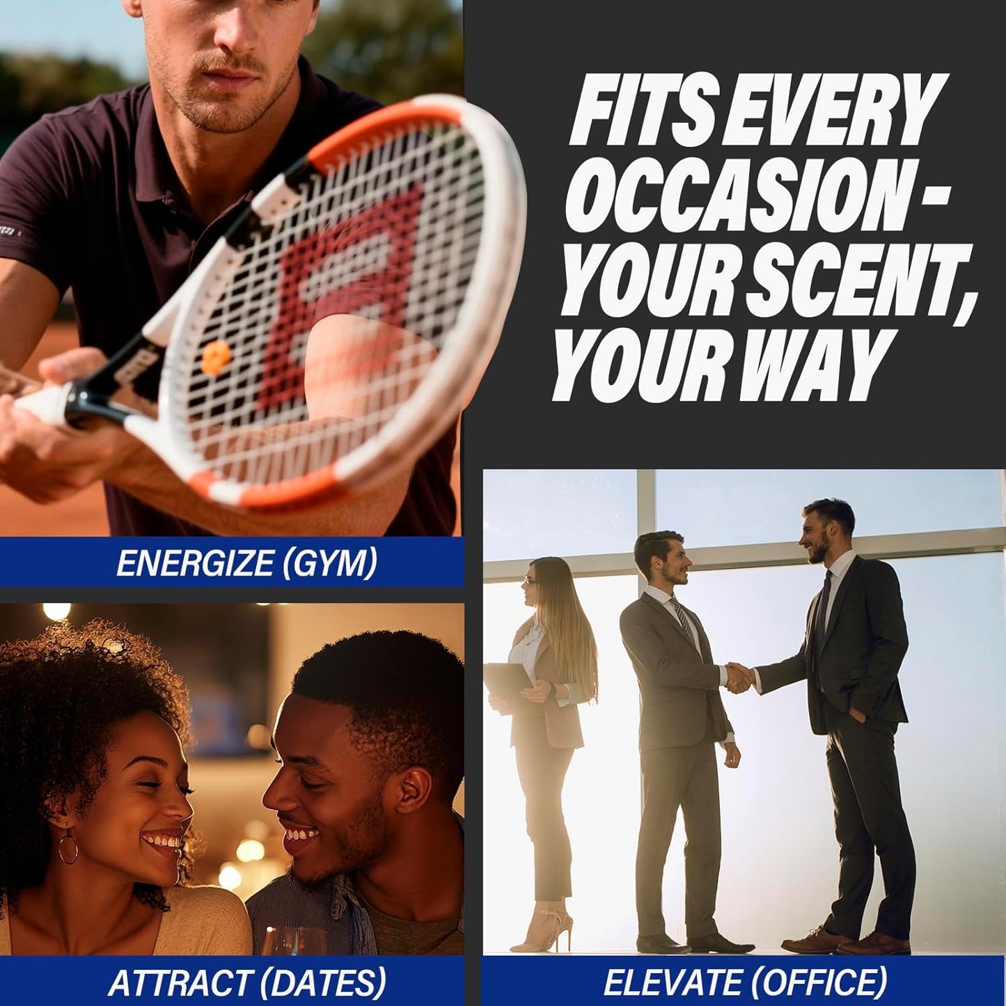 Clean-n-Fresh Body Spray for Men, Pack of 3, Total 10.2 Fl Oz, Mens Body Spray Set