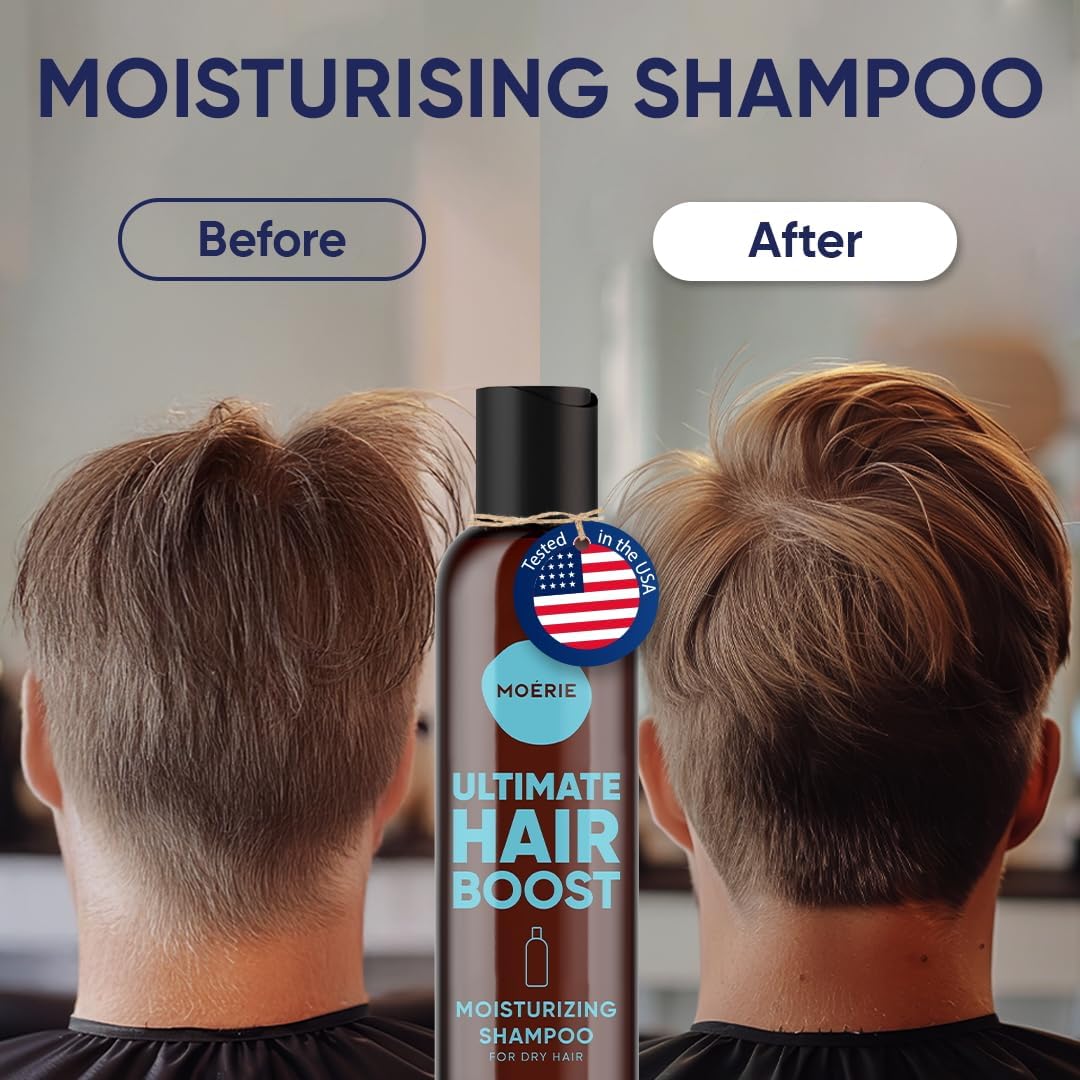 Moerie Ultimate Hair Growth Shampoo – For Longer, Thicker, Fuller Hair - Vegan Friendly Volumizing Hair Products – Paraben & Silicone Free – All Hair Types – Reverse Hair Loss – Moisturizing