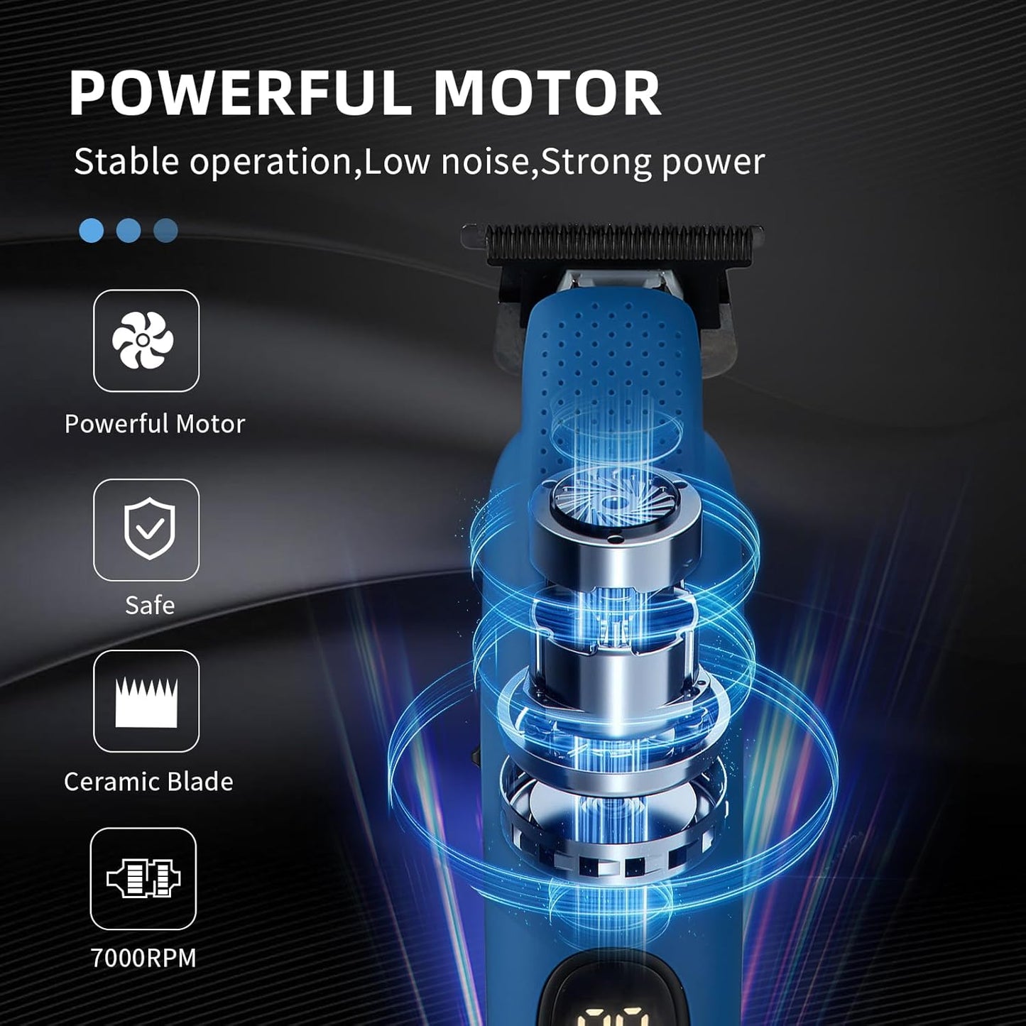 Professional Beard Trimmer for Men - Electric Hair Clippers, Zero Gapped T-Blade Edgers, Cordless Rechargeable Mustache Trimmer Grooming Kit for Body