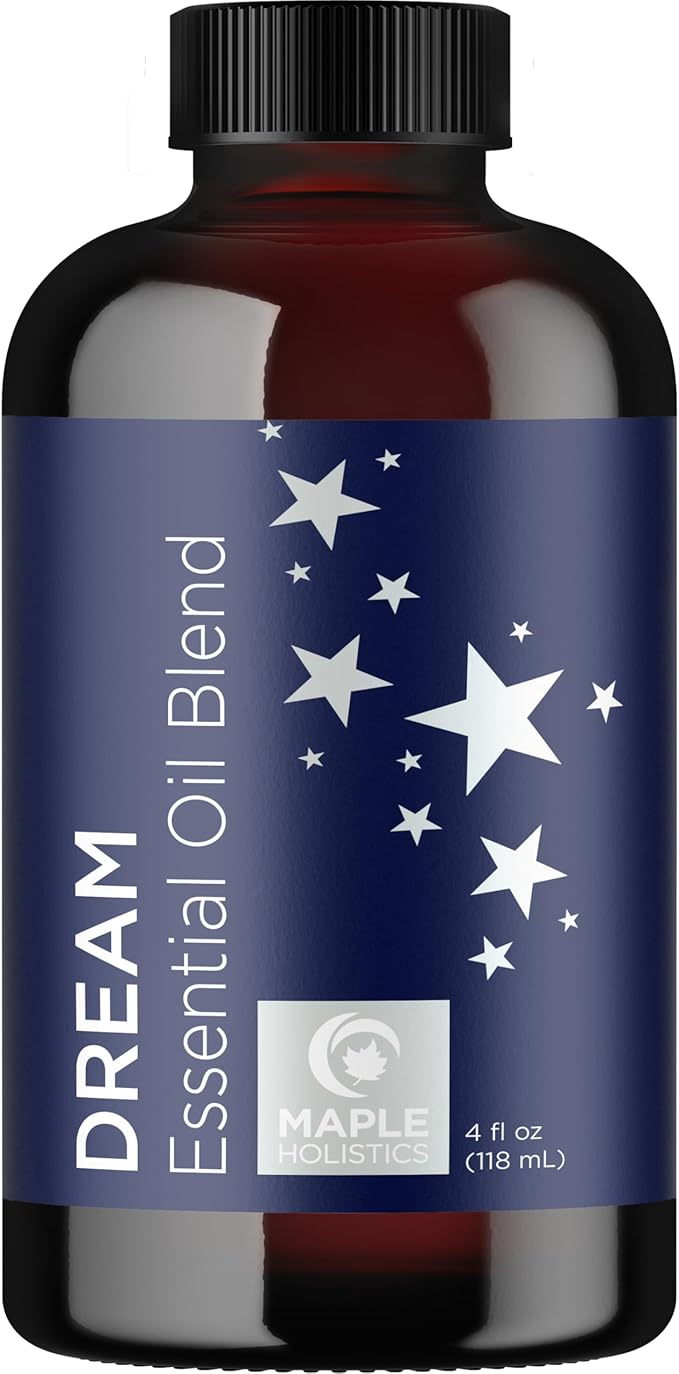 Sleep Essential Oil Blend for Diffuser - Dream Essential Oil for Diffusers Aromatherapy and Wellness with Ylang-Ylang Clary Sage Roman Chamomile and Lavender Essential Oil for Nighttime Support 4oz