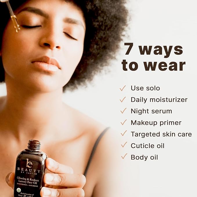 USDA Organic Face Oil – USA Made with Natural Ingredients, Brightens & Smooths Fine Lines & Wrinkles, Non-comedogenic Lightweight Facial Oil for Dry & Sensitive Skin with Moringa, Jojoba & Argan Oils