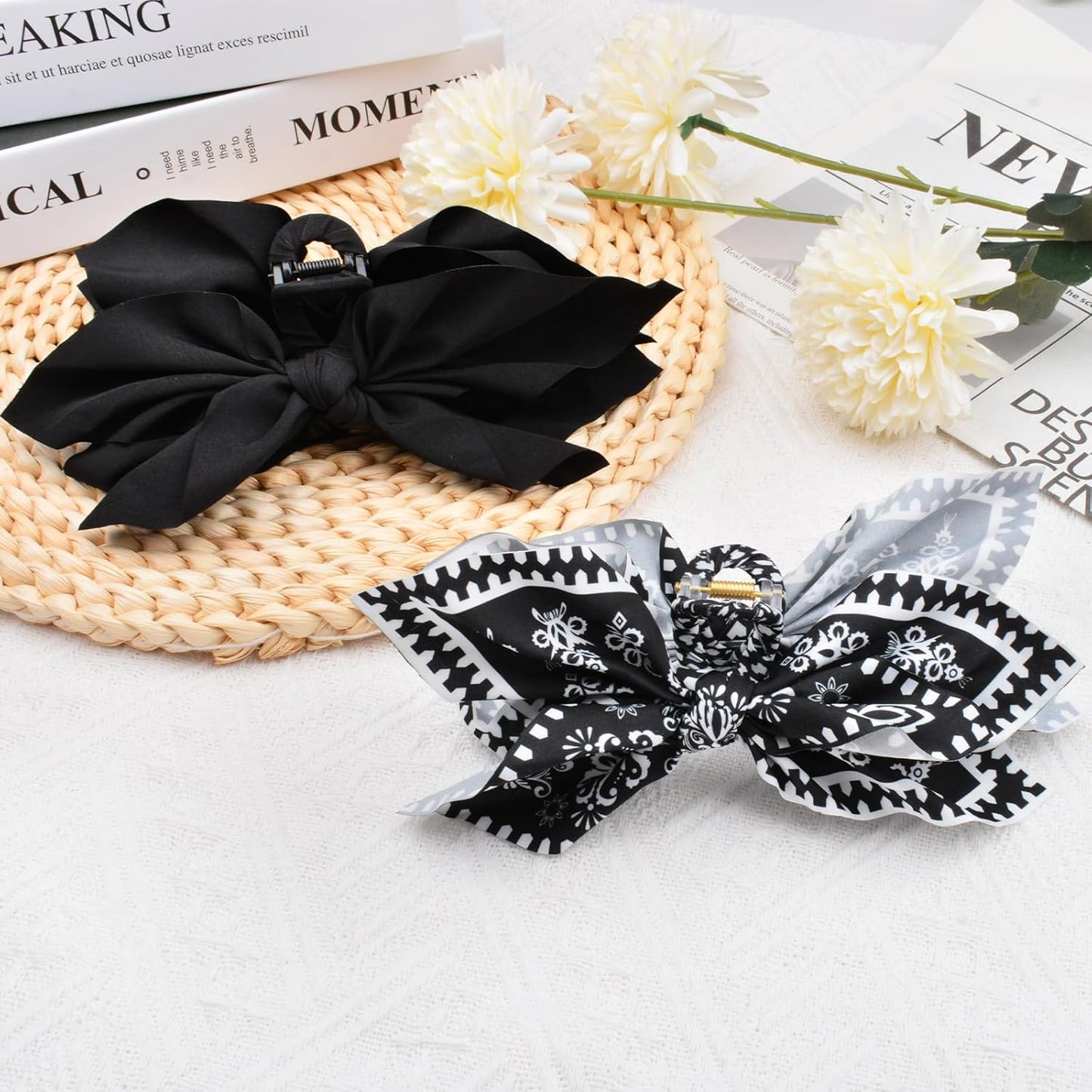 Bow Claw Clips Bow Hair Clips 2PC Big Hair Bows for Women Butterfly Styling Large Hair Clips for Thick Hair for Girls Hair Accessories for Teen