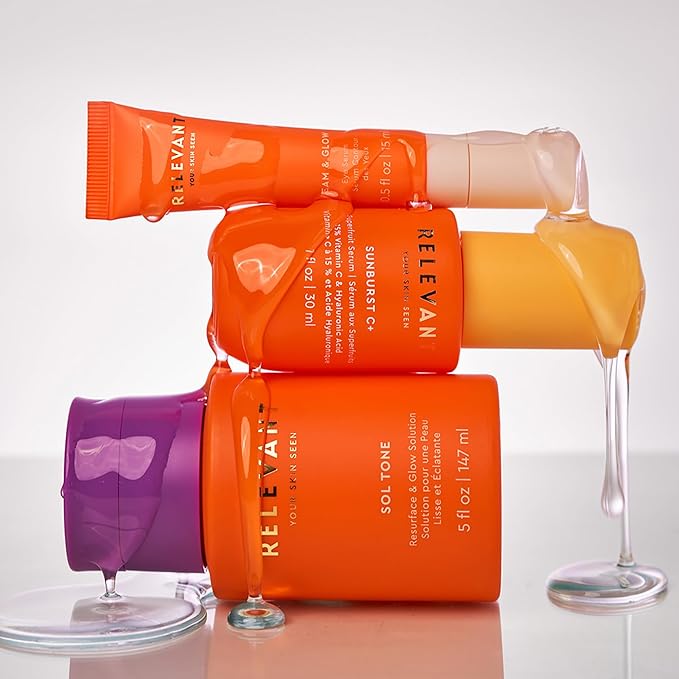 Relevant Beam and Glow Eye Serum - Hydrating Serum for All Skin Types - Vegan Skincare with Shea Butter and Niacinamide - Gluten Free - 0.5 oz