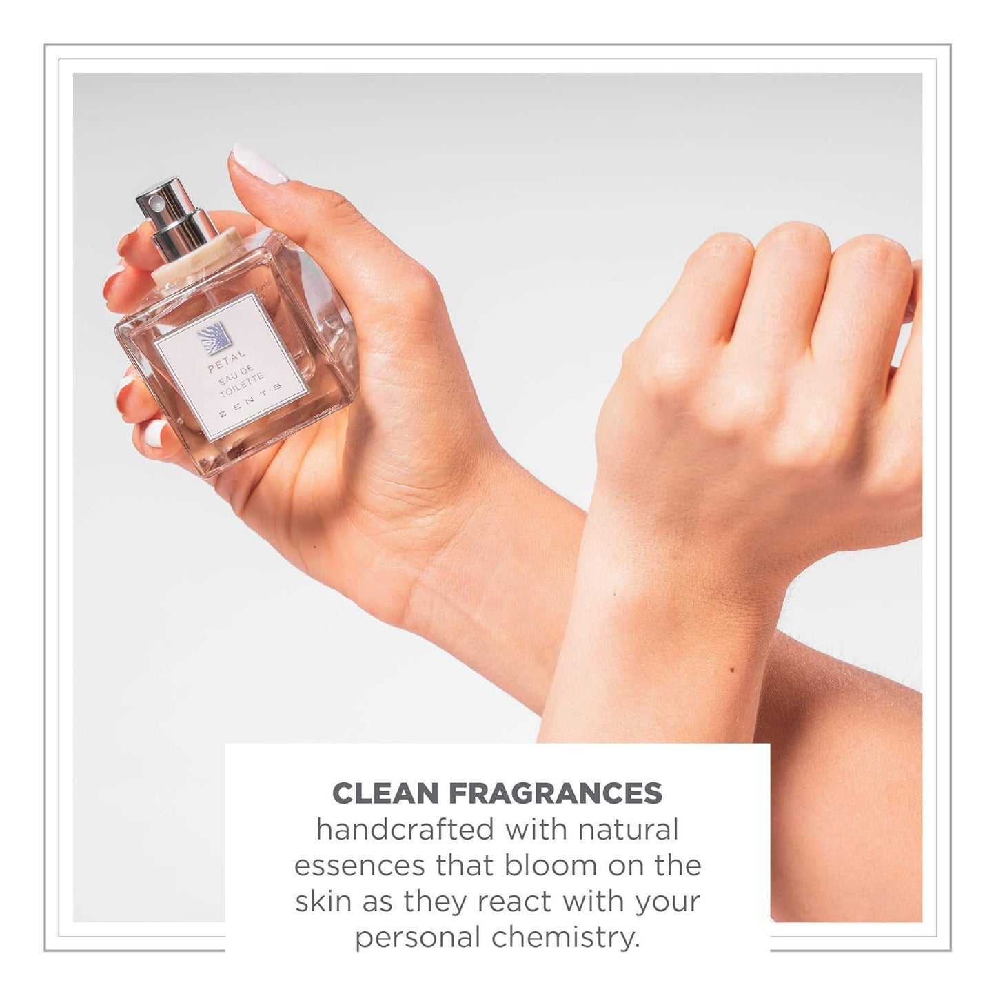 Zents Eau de Parfum (Petal) for Women & Men | Long-Lasting Clean Fragrance with Lily of the Valley, Rose & Lemon | Floral & Fresh Scent | 1.69 oz