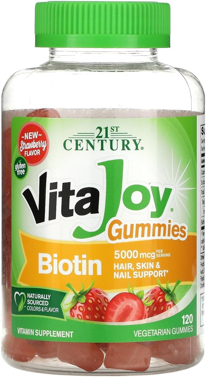 21st Century Vitajoy Biotin Gummies, (27729), Strawberry, 120 Count