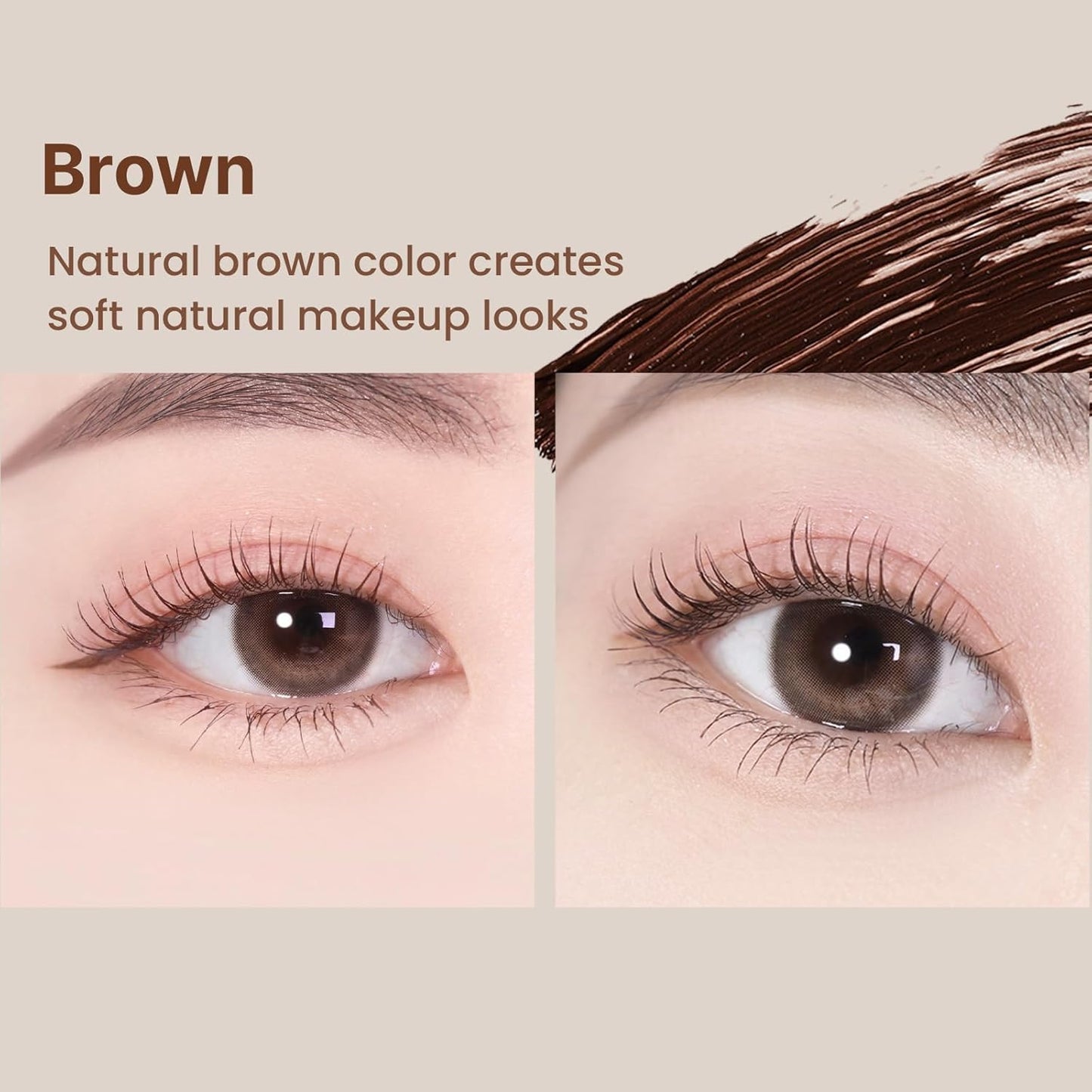 HEIMISH Dailism Smudge Stop Mascara, Volumizing & Lengthening, Long-lasting, Waterproof, Smudge-proof, Non-Clumping, Washable Cleansing Korean Mascara, 0.32oz/9g - Brown Volume