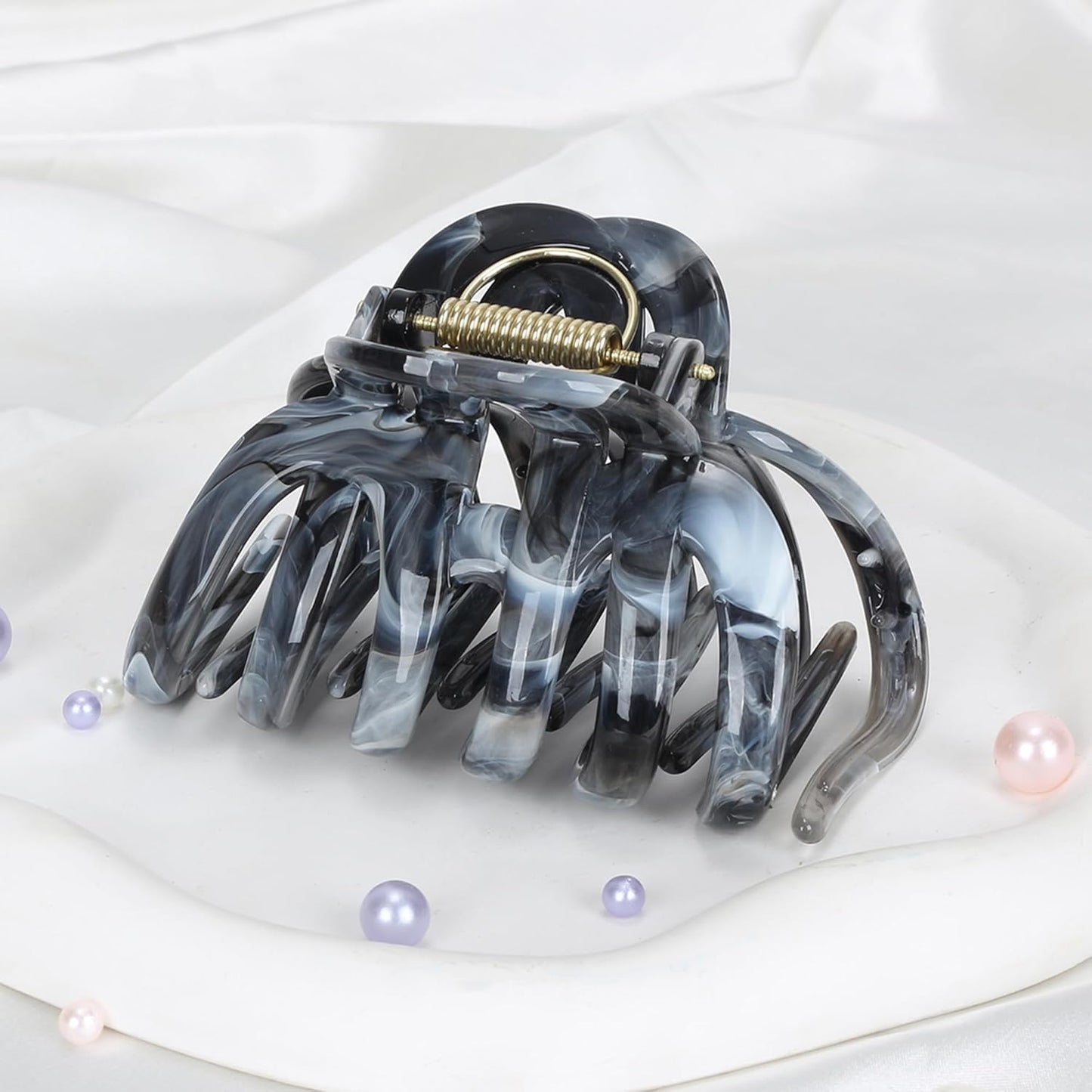 Octopus Hair Claw Clips for Thick, Long, Wavy, Curly Hair - French Large Big Clips, Strong Hold Non-Slip Grip, Tortoise Shell Accessories for Women