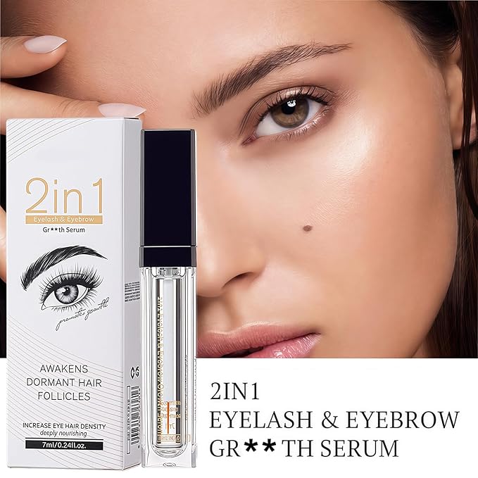 2-Pack 2 In 1 Lash Eyelash Growth Serum - Nourishing Formula for Curled, Dense & Resilient Lashes, Strengthening Treatment