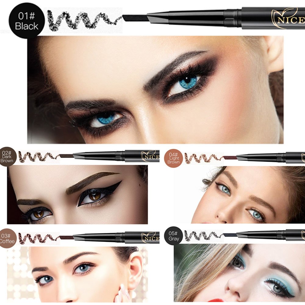 Eyebrow Pencil Dark Brown Double Ended Precision Waterproof Brow Cruelty Free(Dark Brown #2)