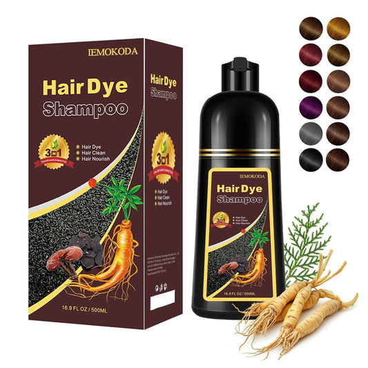 Hair Dye Shampoo 3 in 1, Instant Natural Hair Color Shampoo Hair Dye for Women & Men Red Wine Burgundy, Root Touch Up & Easy To Use & Lasts 3-4 Weeks & All Hair Types, 16.9 fl.oz