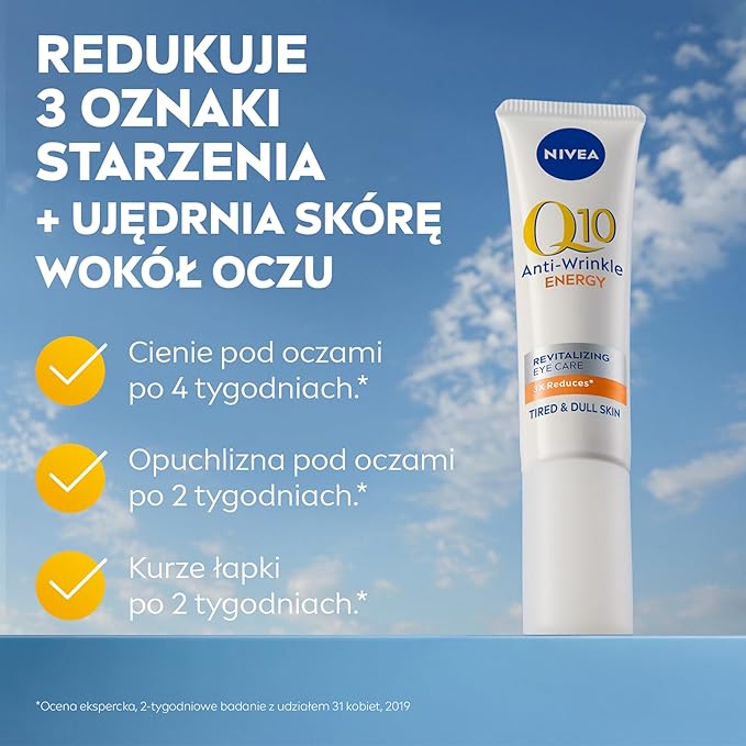 NIVEA Q10 plusC Anti-Wrinkle + Energy Eye Cream 1er Pack (1 x 15 ml)