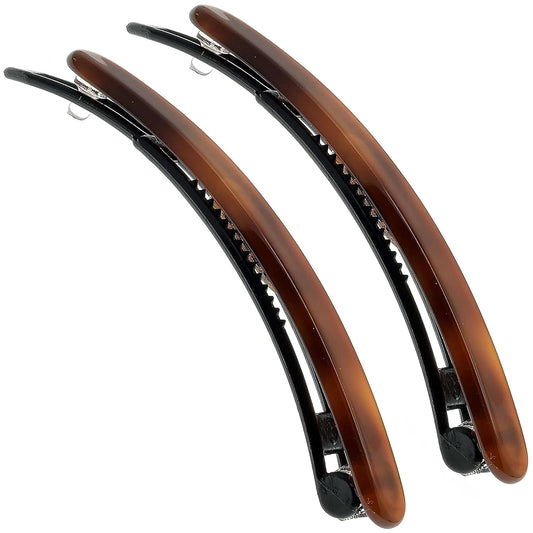 Camila Paris CP2250/2 French Hair Barrettes Clips for Women, Handmade, Girls Side Slide-in Barrette Clip, Hair Accessories for Women. Strong Hold No Slip Grip Fashion Durable Styling, Made in France