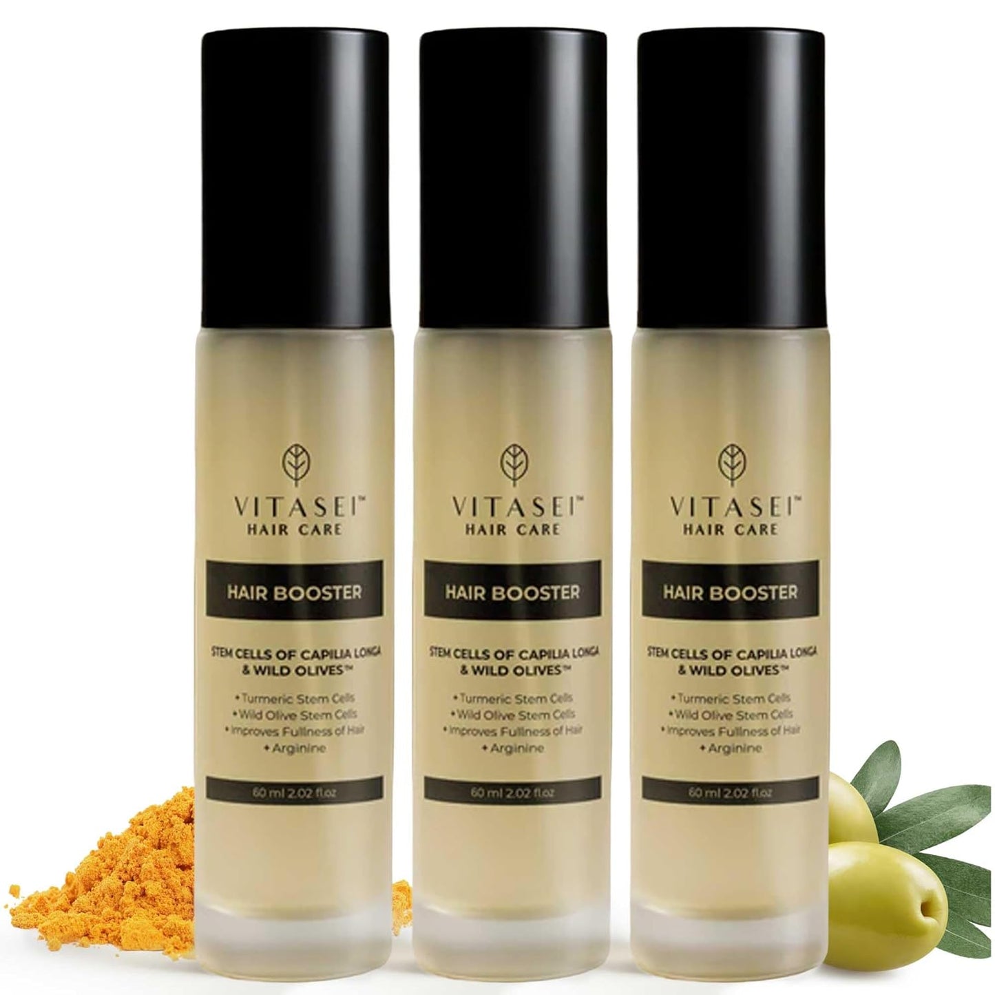 Hair Booster for Women & Men – Hair Revitalizing Serum with Capilia Longa & Arginine for Thick, Dry, Long, Damaged Hair – Peptide-Enriched Hair Tonic, 2 Fl Oz - Pack of 3