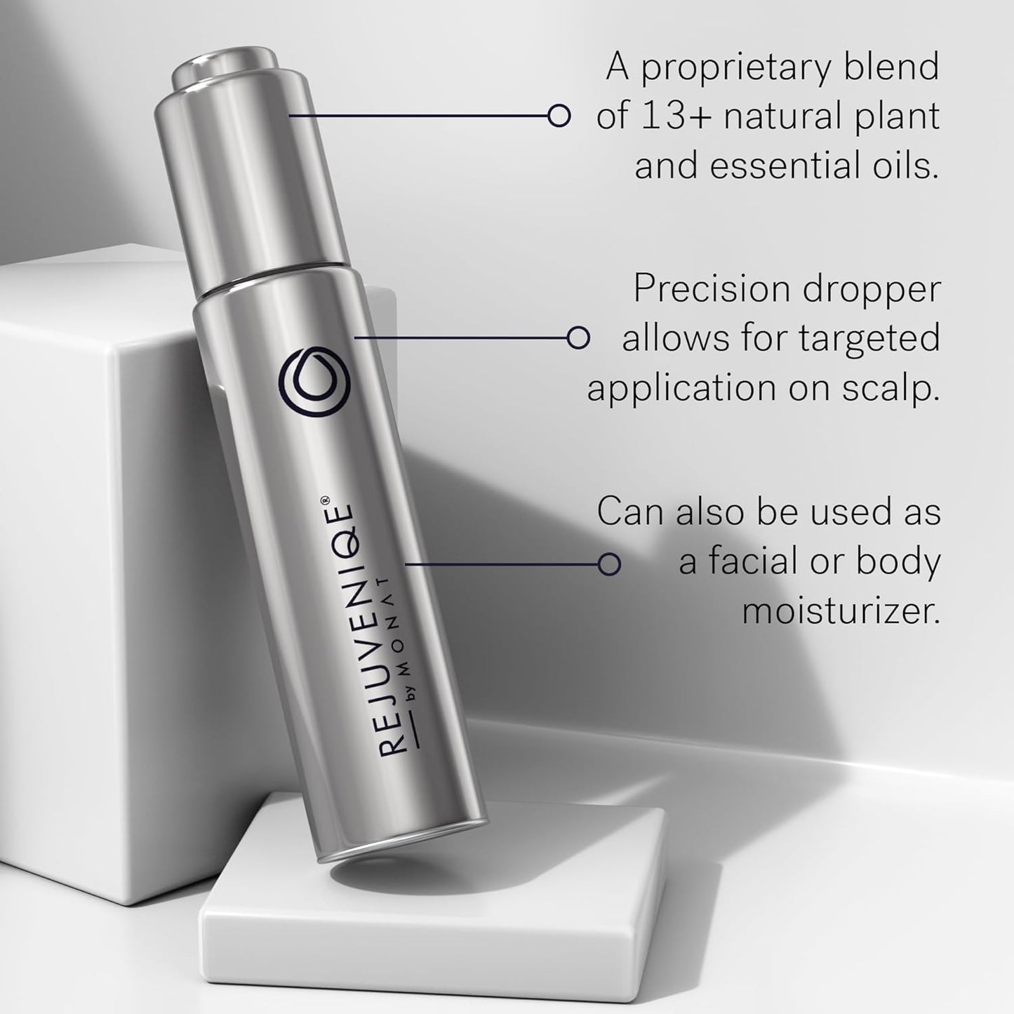 MONAT REJUVENIQE Oil – Multipurpose Hair & Skin Treatment - 13+ Natural Plant and Essential Oils – Hydrates, Strengthens, Reduces Frizz, Boosts Shine, and Provides Intense Hydration – 30ml (1.0 fl oz)