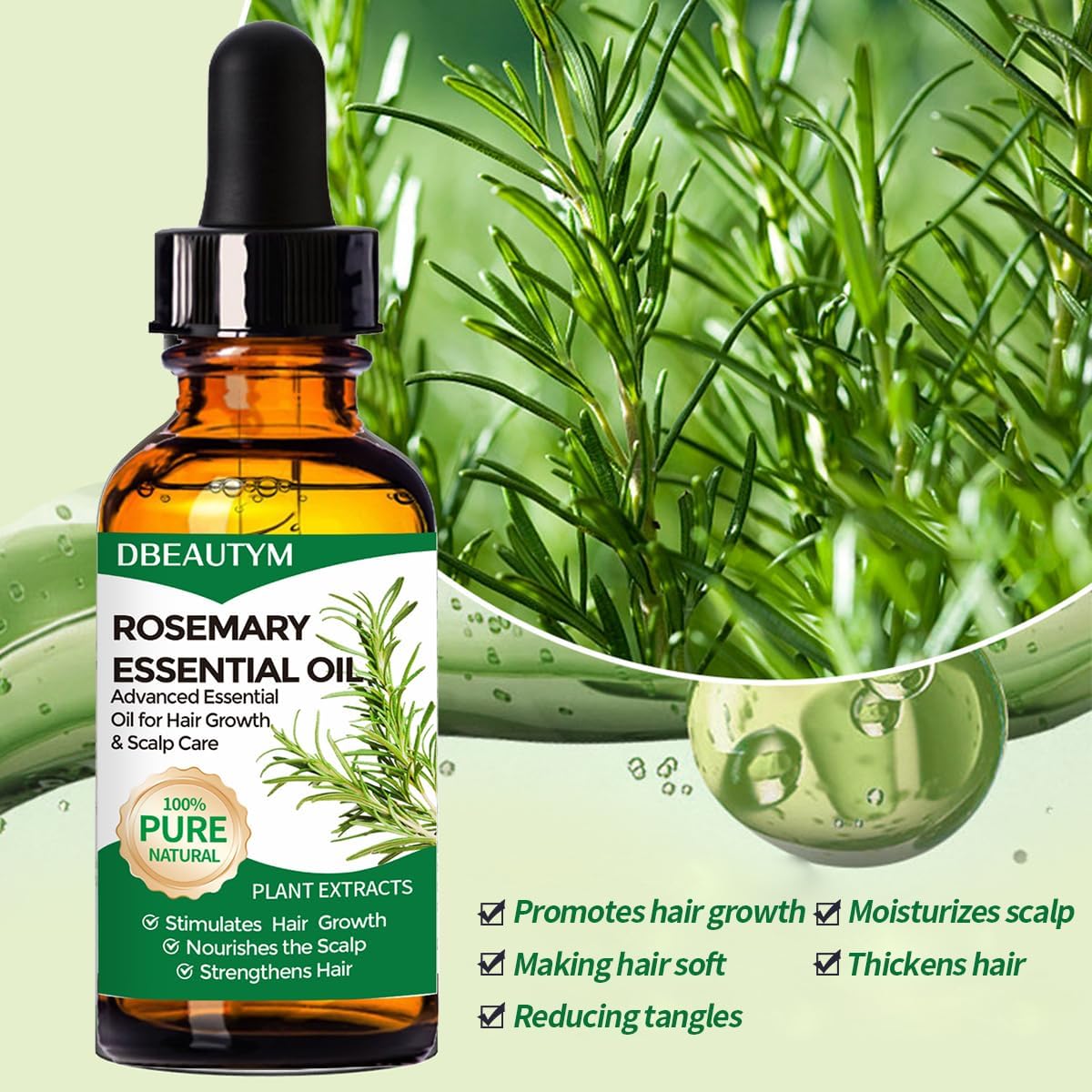Collagen Hair Treatment Hair Mask & Rosemary Hair Growth Oil,Deep Conditioner Hydrating Hair Mask for Dry Damaged Hair,Hair Growth Oil for Hair Loss,Natural Hair Regrowth Treatment for Men and Women