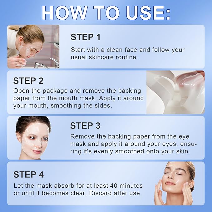 Collagen Face Mask 6PACK, Deep Hydrating Face Mask, Anti Wrinkle Facial Mask, Collagen Face Mask for Skincare, Elasticity Enhancing, Firming, Moisturizing, Overnight Face Mask for All Skin Types