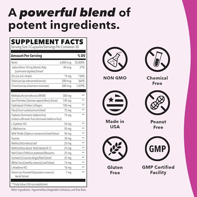 LifeSeasons Beau-T - Hair, Nail, & Skin Supplement - Promotes Healthy Hair and Nail Growth - Supports Clear Skin & Fights Acne - Nail Strengthener - Contains Biotin Collagen Turmeric - 180 Capsules