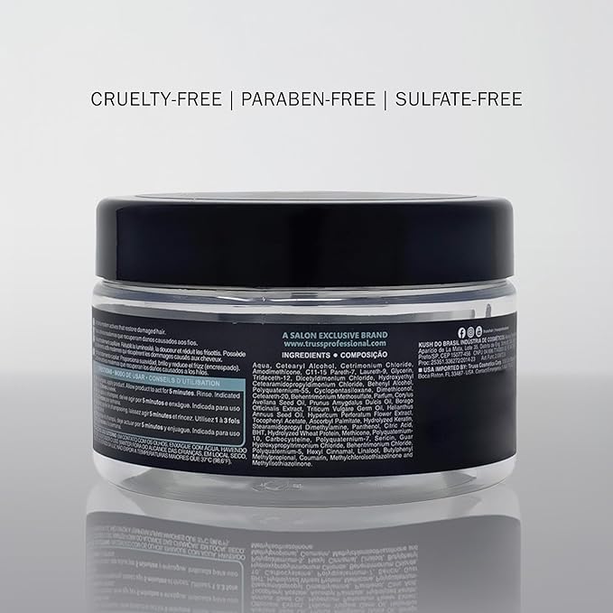 TRUSS Miracle Hair Mask - Hair Care for Women & Men Formulated with Blend of Oils & Nano Repair Technology - Hydrating, Detangling & Nourishing Conditioning Treatment for Damaged Strands (8.8 oz)