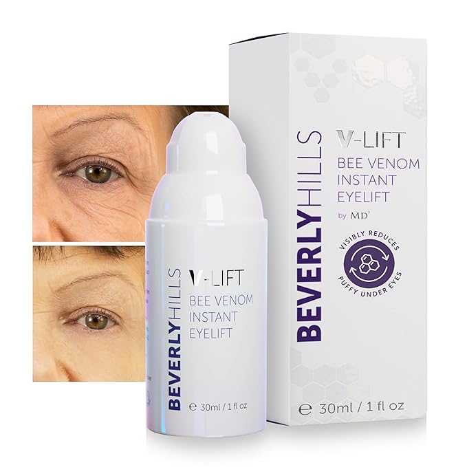 Beverly Hills V-lift Instant Eye Lift & Mens Instant Facelift Bundle with Discount - Eye Serum Treatment for Dark Circles, Wrinkles & Under Eye Bags for Women & Men, 30mL (120 Days Supply Each)