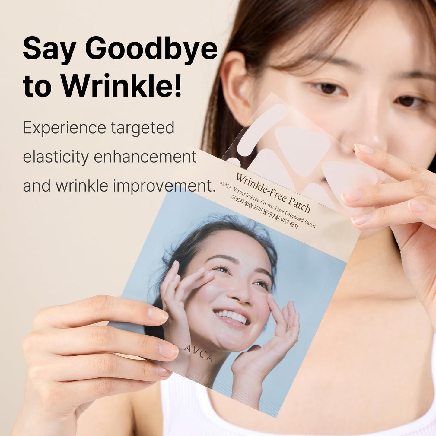 AVCA Wrinkle Repair Patches for Frown Lines Forehead Lines and Smile-Line Patches - Korean Skin Care, The Anti Wrinkle Patch Non invasive Wrinkle Smoothers for Face Wrinkles 55p