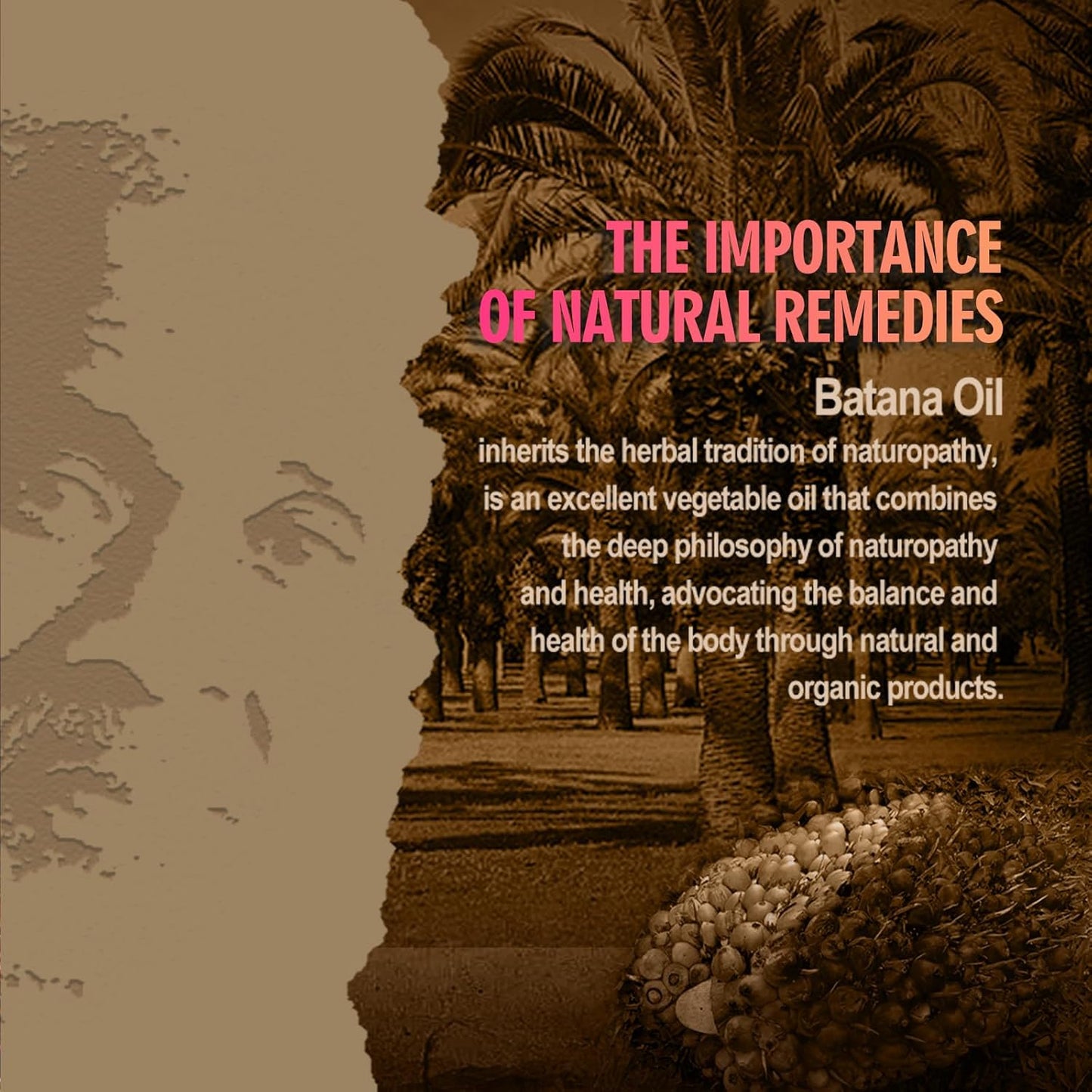 SEVICH 100% Natural Batana Oil for Hair Nourishment: Repair Damaged Tresses, Promote Hair Growth, Suitable for All Hair Types - 1.36 fl.oz