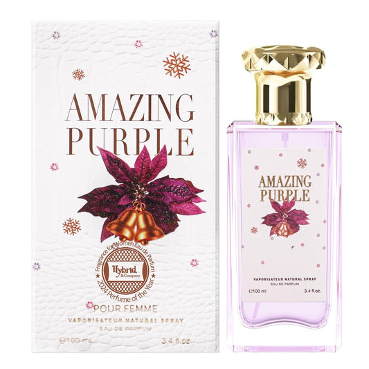 Hybrid & Company Women Amazing Purple Pour Femme Eau De Parfum Vaporisateur Natural Spray 3.4 Fl Oz