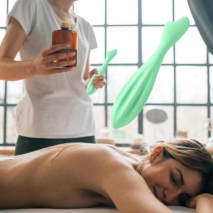 Facial Massage Roller, 6.99x1.1x0.43in Face Roller Skin Care Silicone Face Massage Tool Face Massage Stick Body Relax for Women Face Massager(Green)