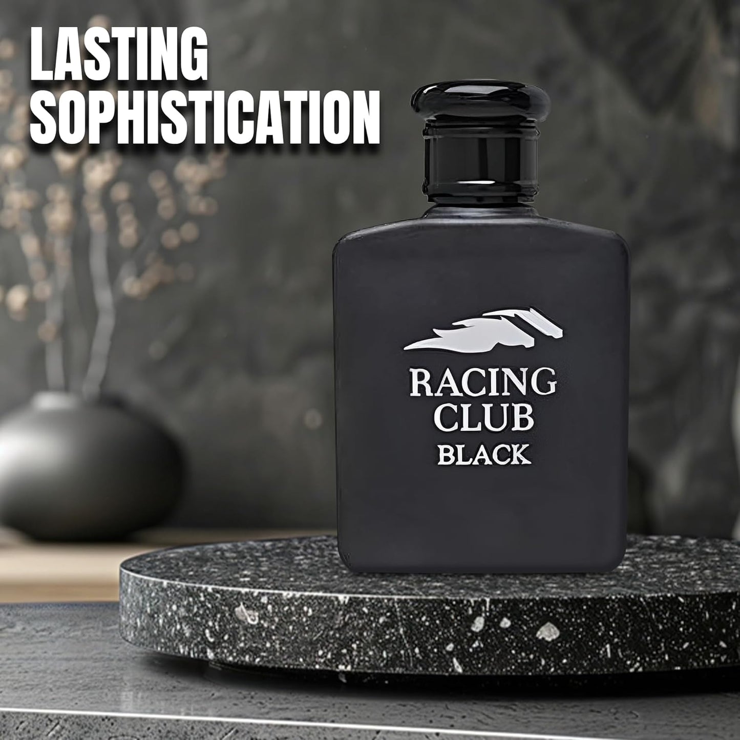 Racing Club Black Men Cologne Fresh Scent Eau De Toilette Spray, Fragrance For Men Long-Lasting Cologne Choice For Daily Wear Elegant 100ml Bottle