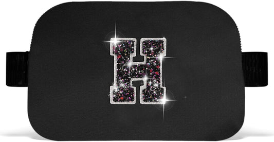 Monogrammed Gifts for Girls Women - Fanny Pack for Kids Teens,Crossbody Bag for Women Trendy Everywhere Belt Bag Monogrammed Crossbody Bag Waist Pack | Black,Initial H