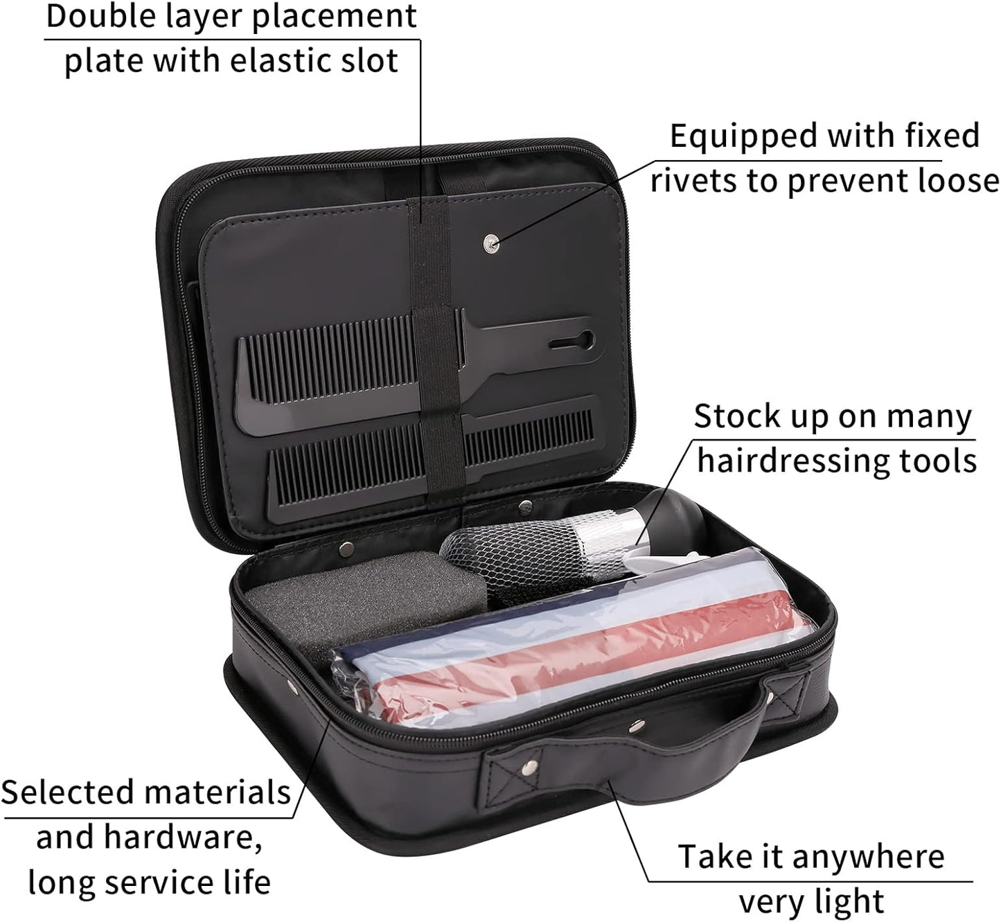 Hair Cutting Kit, 22 Pcs Professional Barber/Hair Salon Tool Set, Barber Bag Includes Hairdressing Scissors Shears, Barber Cape, Combs... Complete Hair Cutting Kit for Barber, Salon, Home Use