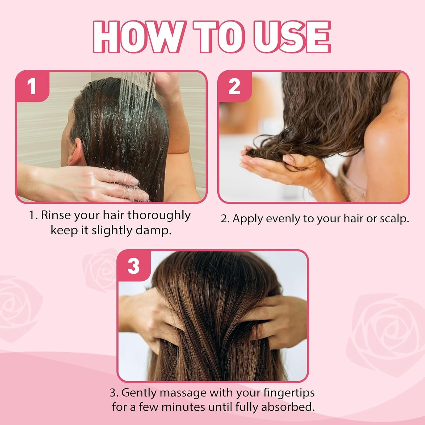 Chebe & Rose Hair Oil for Hair Growth, Chebe & Rose Extract Oil Moisturizer for Scalp, African Chebe Powder for Hair Growth Stronger Thicker, Natural Chebe Hair Growth Oil for All Hair Types 4fl oz